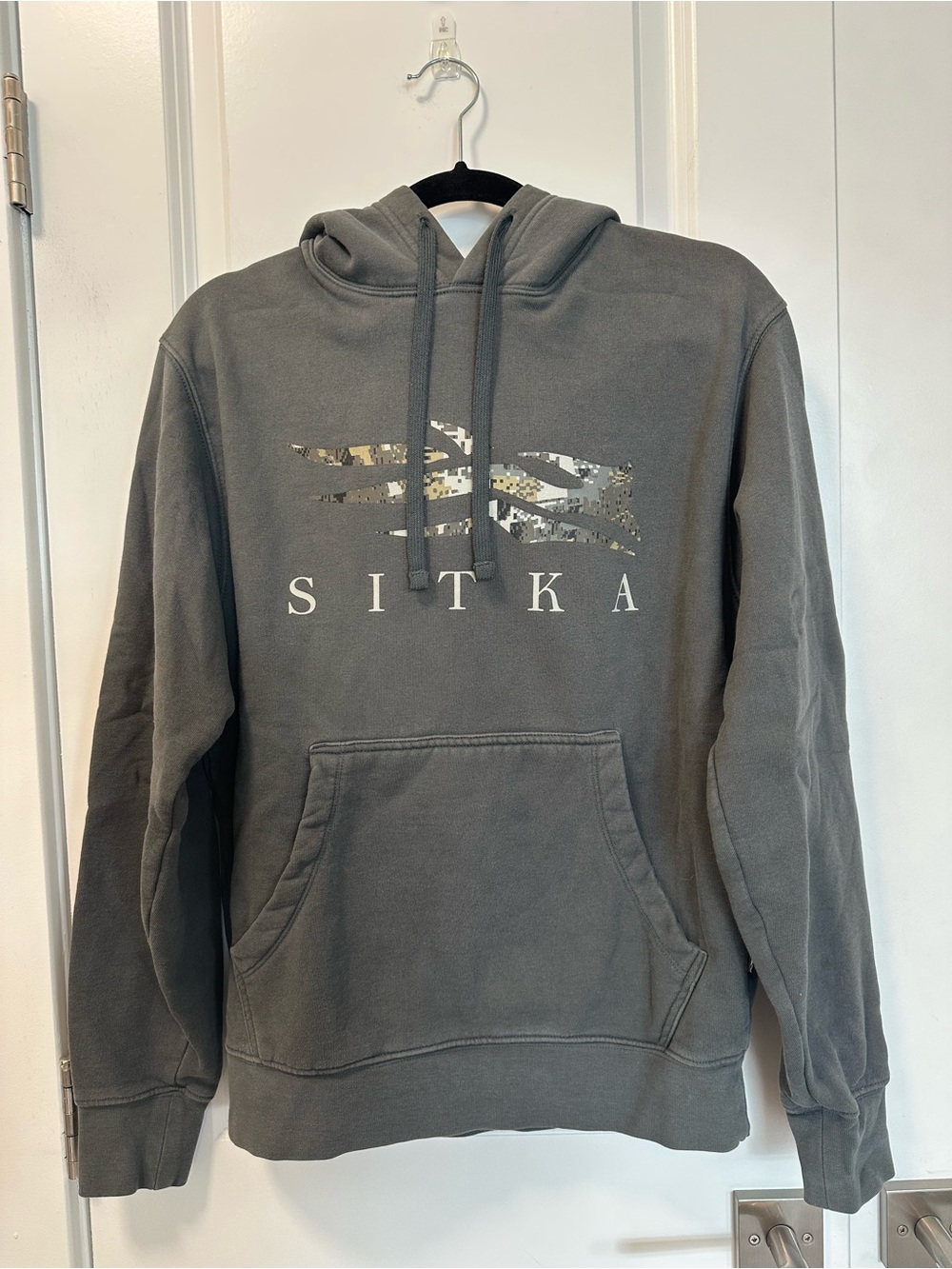 Sitka Men’s Icon Optifade Fleece Pullover Hoodie Grey Camo Hunting SZ S